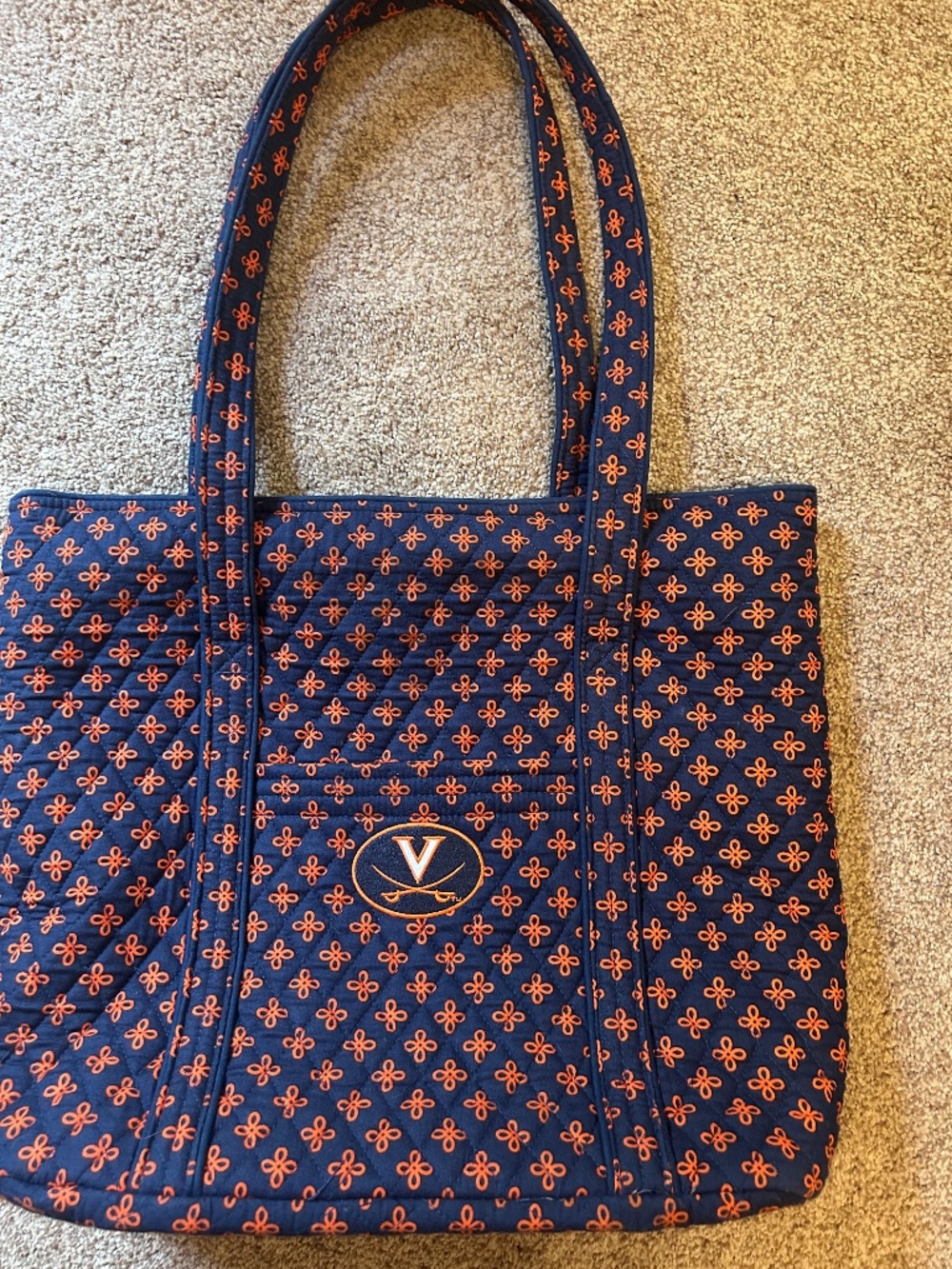 Vera Bradley UVA Quilted Tote Bag